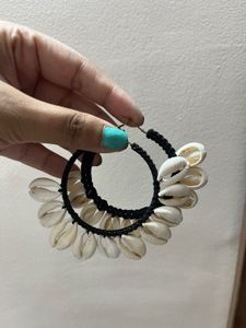 Bohemian Shell Hoop Earrings