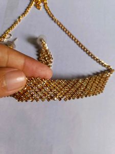 Gold Tone Necklace &amp; Earring Set
