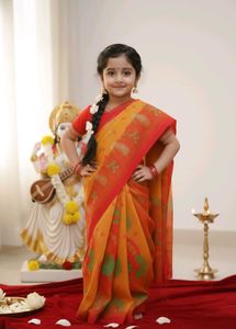 Adorable Kids Jamdani Saree