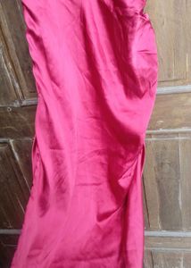 Elegant Ruched Satin Dress