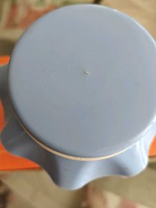Glass Jar with Blue Lid
