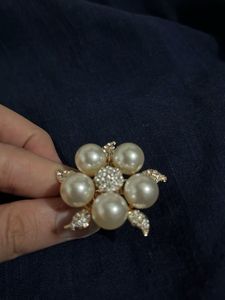 Pearl Diamond Blossom Statement Ring – Elegant Flo