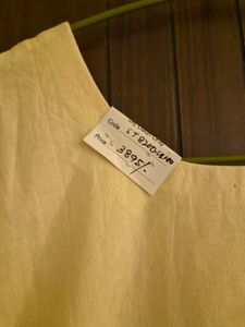 Cream Embroidered Kurta Set L size