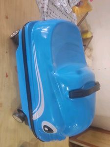 Blue Car Ride-On Suitcase