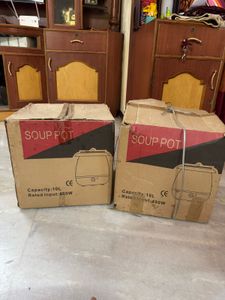 New Hotel steel soup tureen or kettle 400w black.