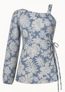 One-Shoulder Floral Print Top
