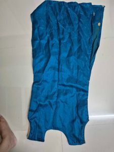 Elegant Teal Kurti with Gold Embroidery