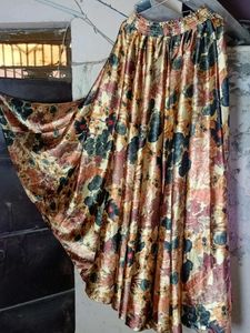 long satin skirt