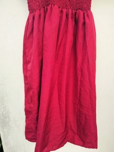 Red Flared Sleeve Dress