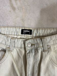 NUON WESTSIDE MEN ICE WASHED CARGO JEANS 32