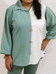 Colorblock Button-Down Shirt