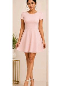 Cute Pink A-Line Mini Dress