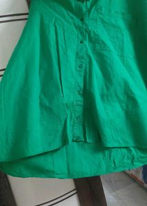 Gia Bright Green Button-Up Shirt