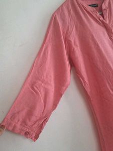 Chic Pink Cotton Short Kurta🌸