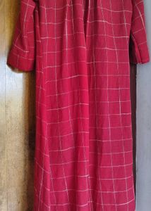 Red Checked Kurta