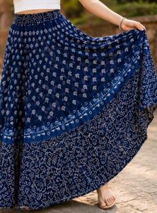 Boho Ethnic Print Maxi Skirt