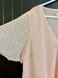 Semi Sheer Swiss Dot Bodysuit Top