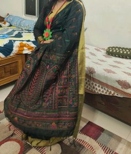 Mandala Art Thread Embroidery Saree