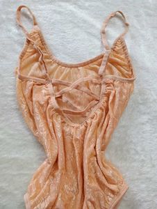 Peach Lace Bodysuit