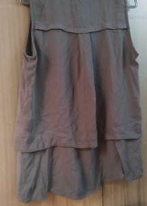 Flowy Sleeveless Dark Grey Top