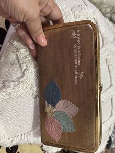 Vintage Gold Floral Clutch/Wallet