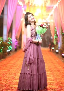 Designer Crop Top And Skirt With Dupatta