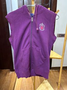 Purple Sleeveless Hoodie