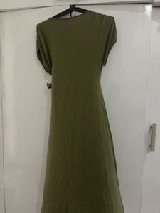 Olive Green Wrap Dress