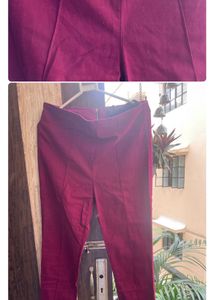 Forever21 Maroon Pant And A Beautiful M&amp;S Shirt