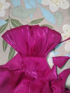 Vibrant Pink Ruffled Sleeve Blouse