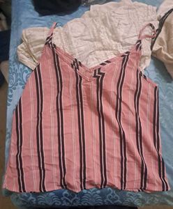 Pink Striped Cami Top