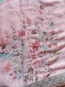 Elegant Pink Floral Saree