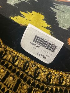 Unstitched Elegant Black &amp; Gold Embellished Gown