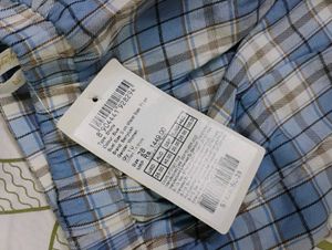 blue plaid skort