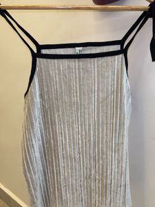 Elegant silver Velvet top