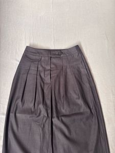 Charcoal Pleated Formal Skirt