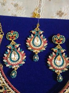 Stunning Peacock Design Jewellery Set
