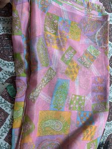 Beautiful Pink Paisley Saree