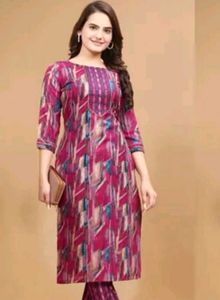 kurta set + pink colour pant free