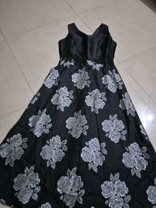 Elegant Black Floral Gown
