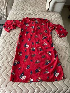Floral Print A-Line Dress
