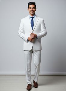Classic Men's White 2 Pc Suit Set (with cover)