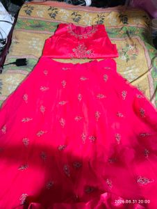 Stunning Pink Embroidered Lehenga Choli