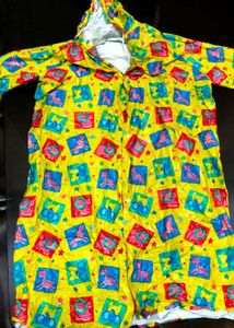 Vibrant Yellow Cartoon Print - Raincoat cheapest