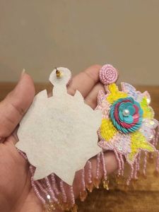 Handmade Beaded Floral Statement Earrings