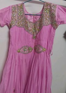 y2k Pink Embroidered Kurta