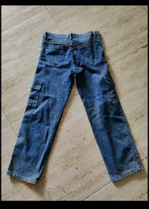 Classic Blue Denim Cargo Pants