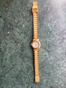 Elegant Gold Tone Women's Watch