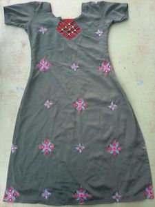 COMBO Chic Pink &amp; slate grey Kurtas - pack of 2
