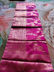 Vibrant Pink Silk Saree